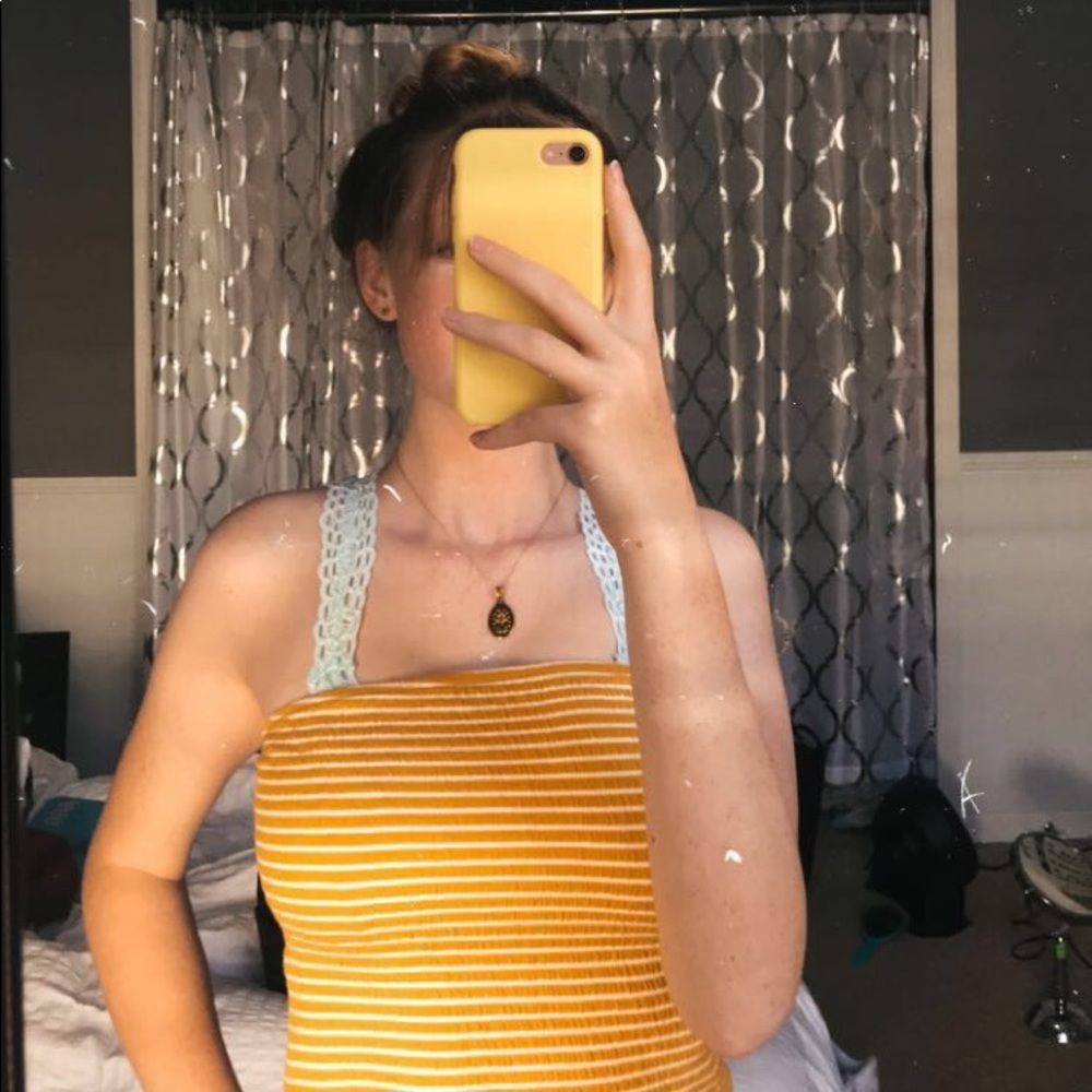 american eagle striped tube top